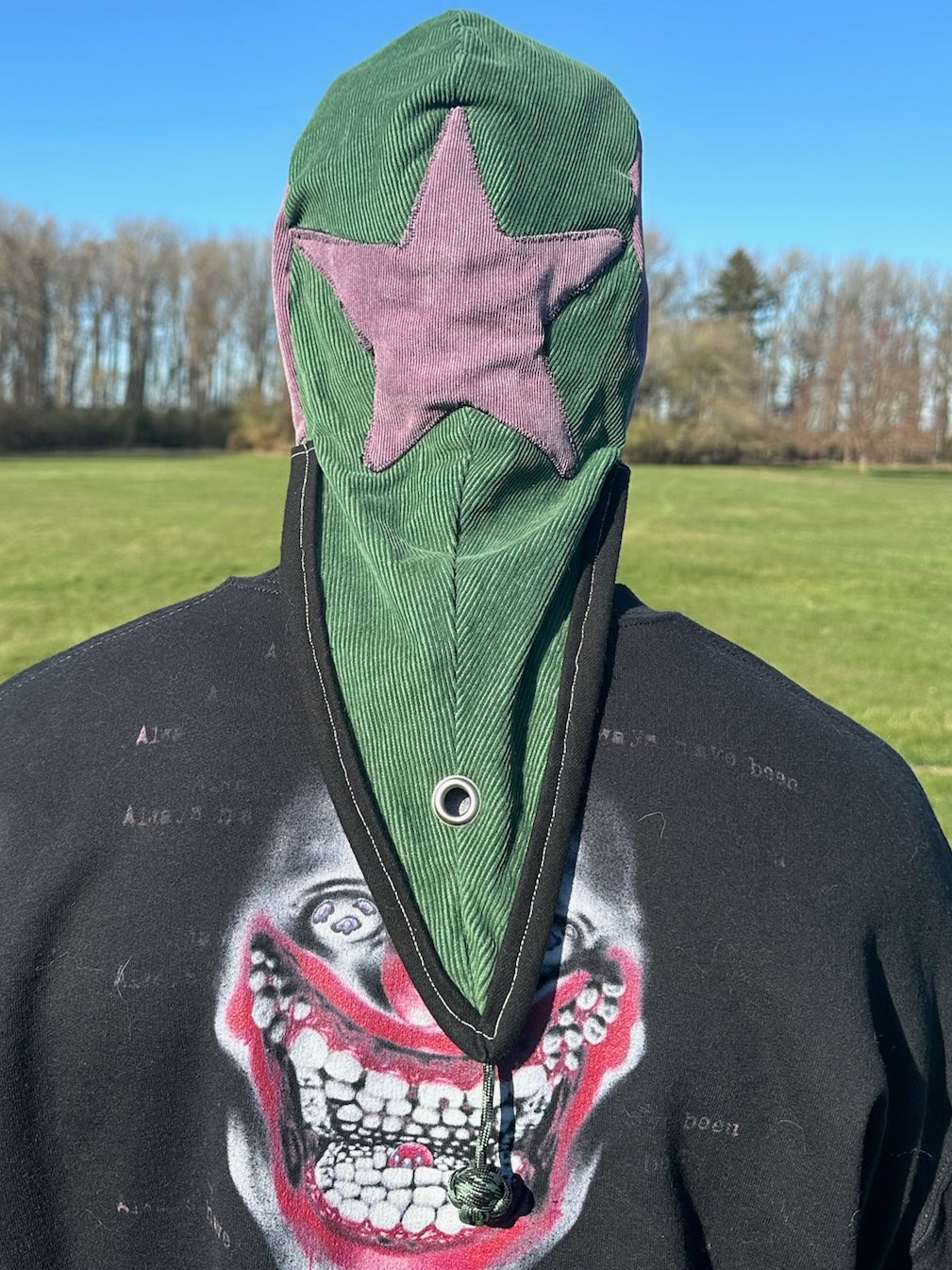 Two-tone Corduroy Jester Cap