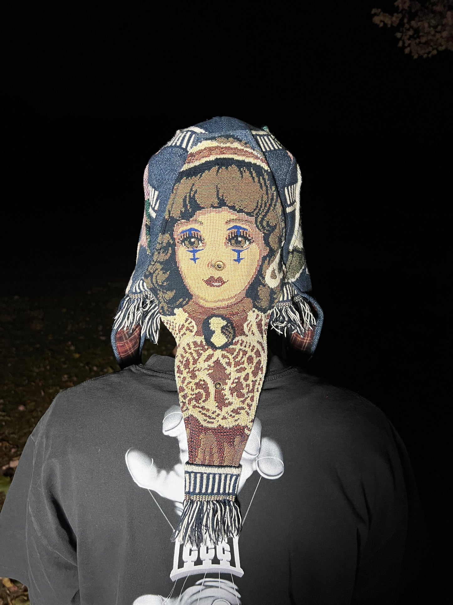 Doll knit jester cap