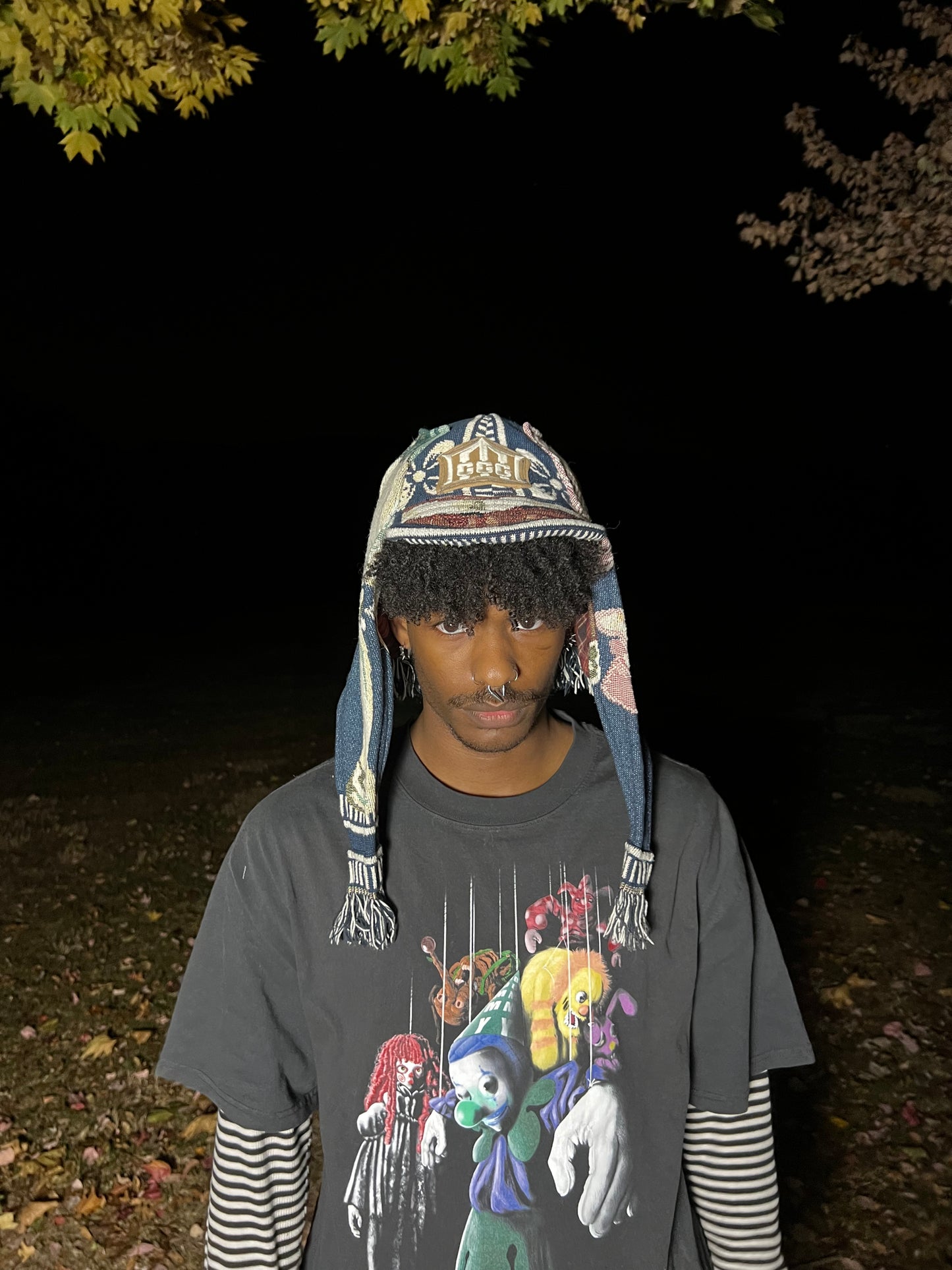 Doll knit jester cap