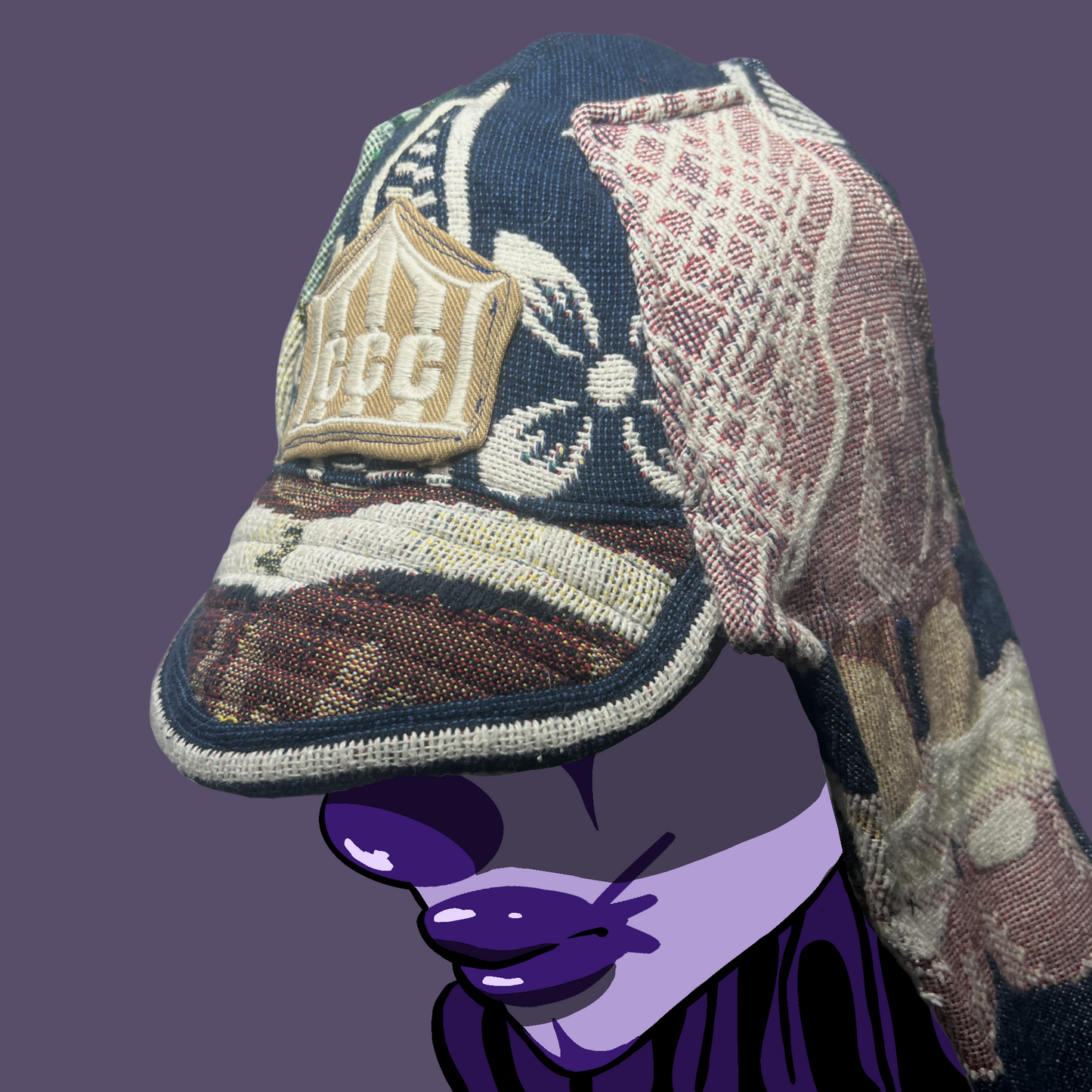 Doll knit jester cap