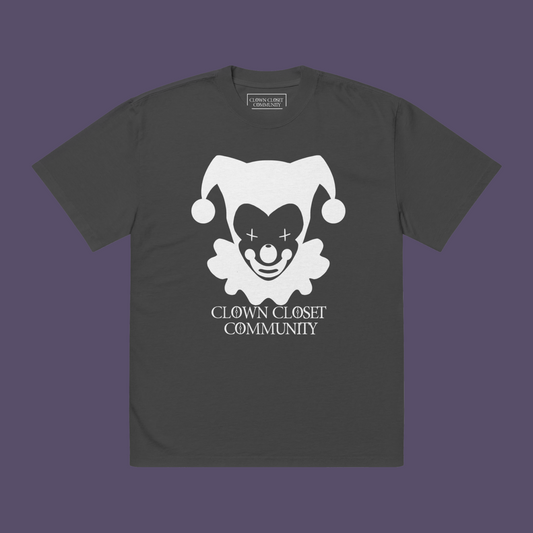 CCC Black Oversized faded Emblem Tee