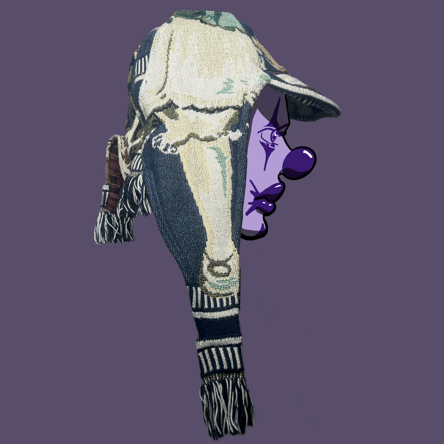 Doll knit jester cap