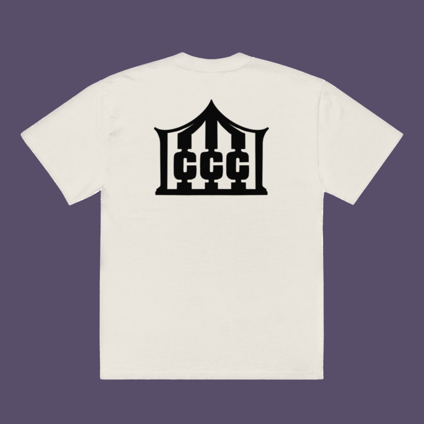 CCC Off White Oversized faded Emblem Tee