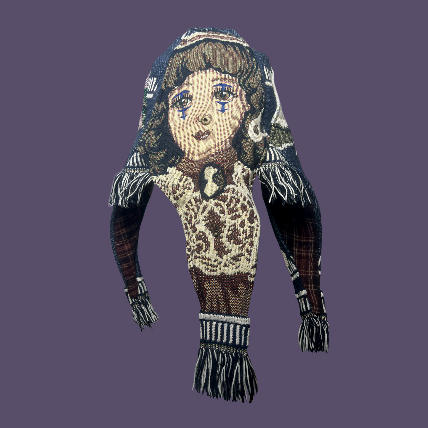 Doll knit jester cap