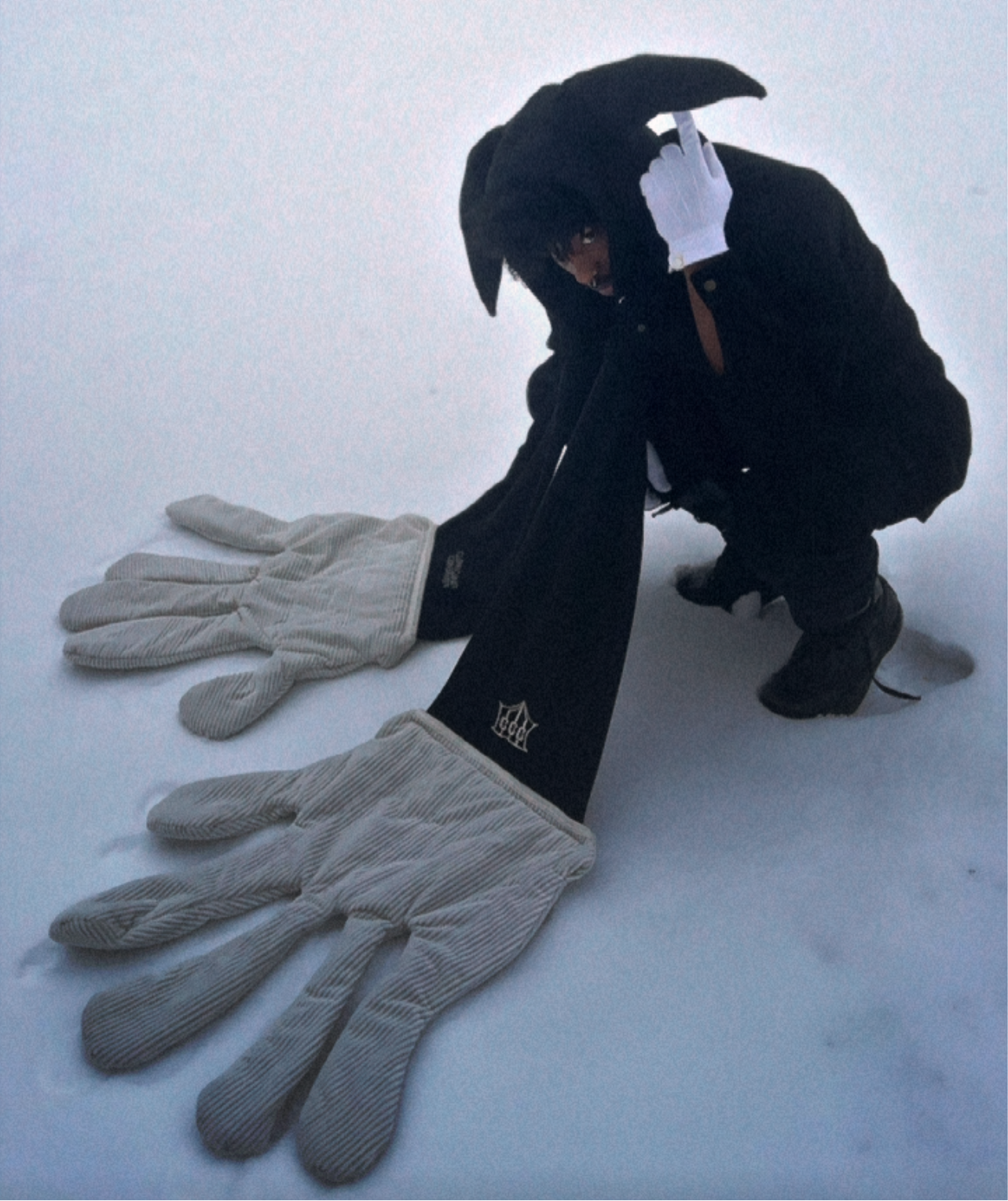 Hand held hooded scarf