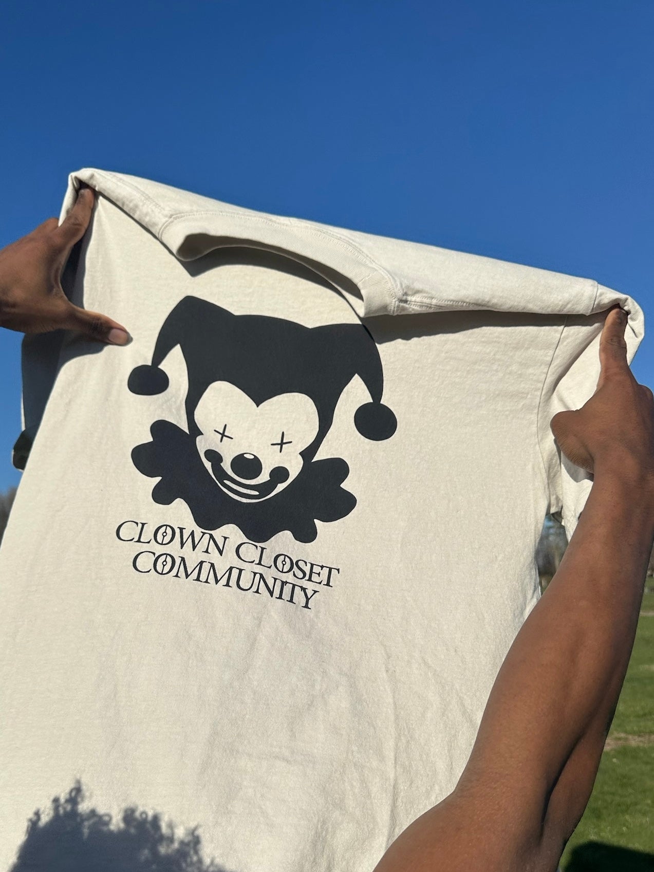 CCC Off White Oversized faded Emblem Tee