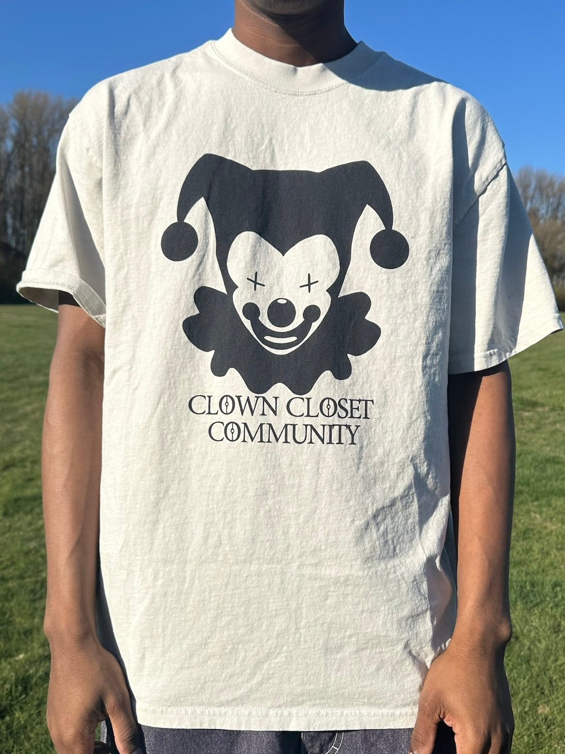 CCC Off White Oversized faded Emblem Tee