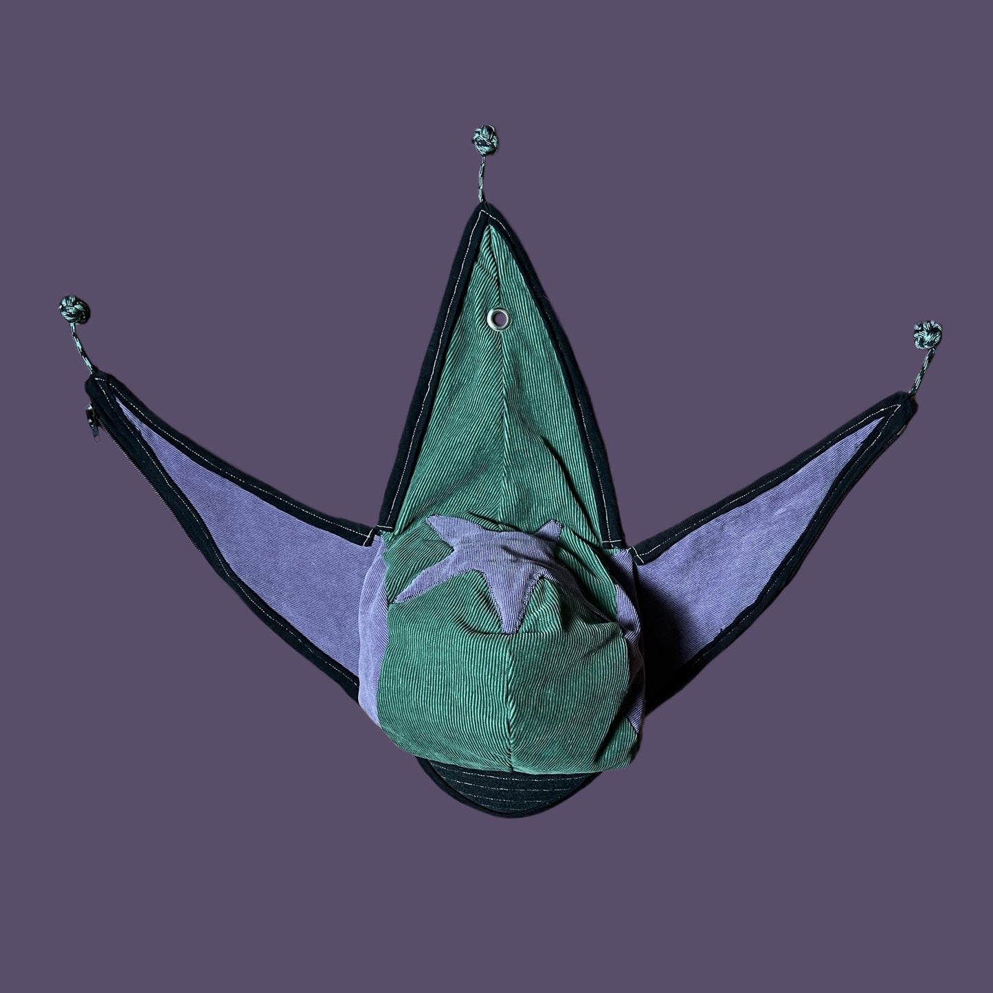Two-tone Corduroy Jester Cap