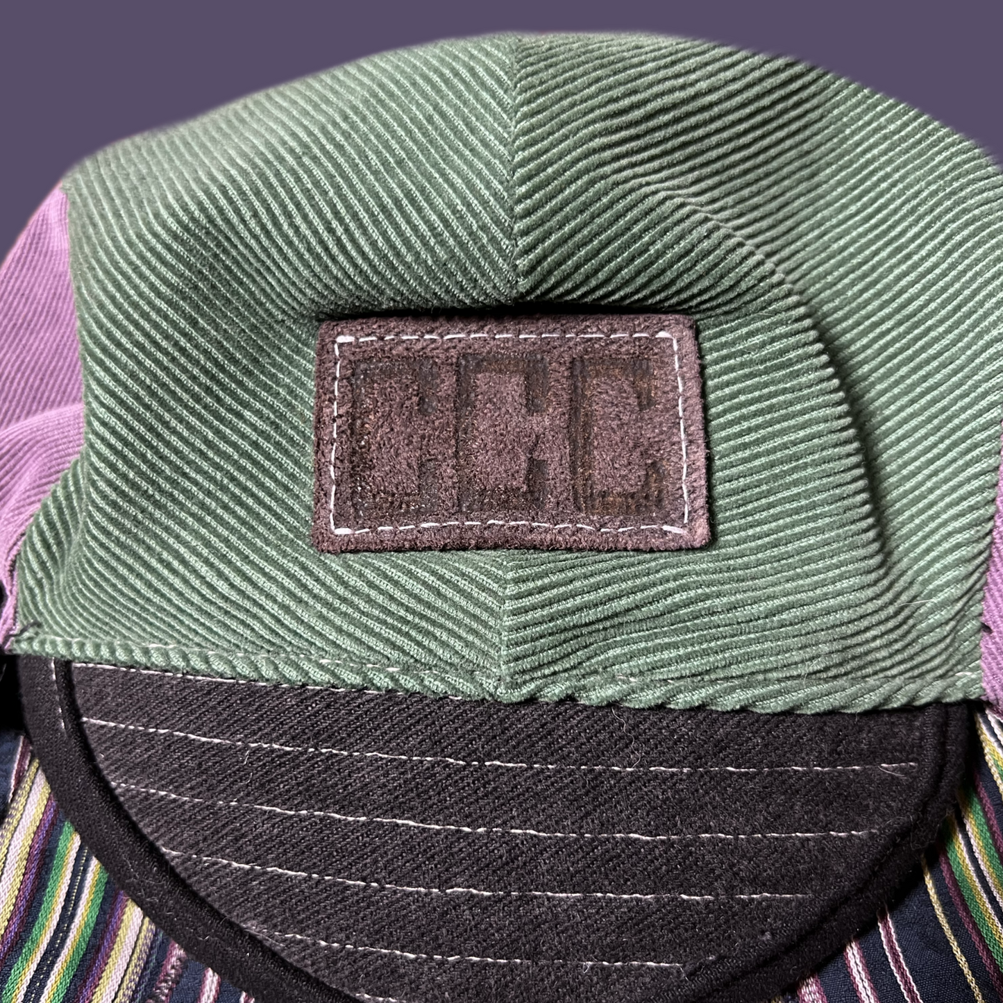 Two-tone Corduroy Jester Cap