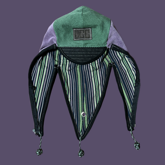 Two-tone Corduroy Jester Cap